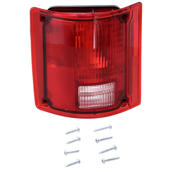 Driver Side Tail Light, without Bulb, Halogen, Clear and Red Lens, Without Chrome Trim