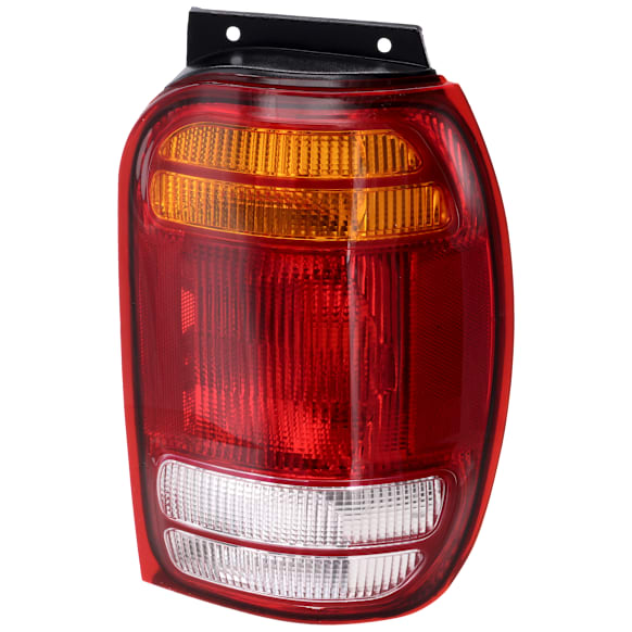 Passenger Side Tail Light, without Bulb, Halogen, Amber, Clear and Red Lens