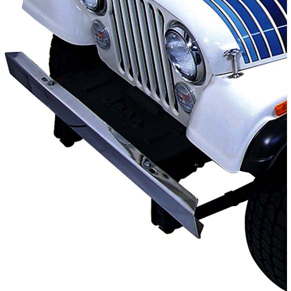 1956 Jeep Willys - Front Bumper, With out Holes, Polished