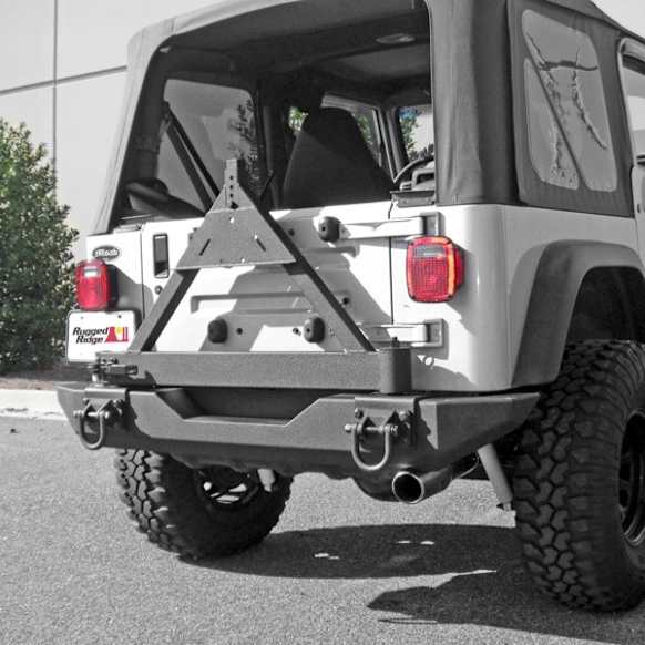 1982 Jeep CJ7 - Spare Tire Carrier, Add On For Xtreme Heavy Duty Rear Bumper