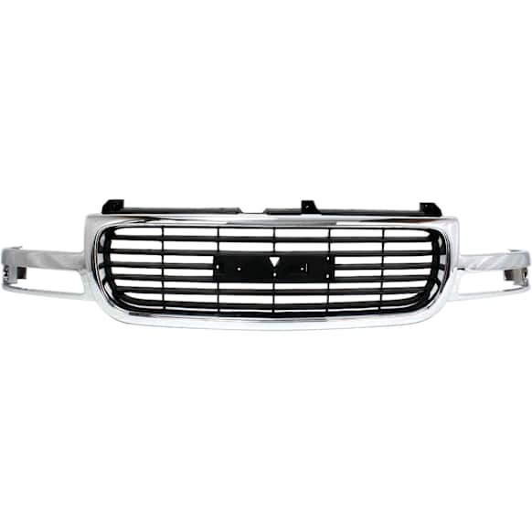 Grille Assembly, Chrome Shell with Painted Black Insert, Except C3/Denali Models
