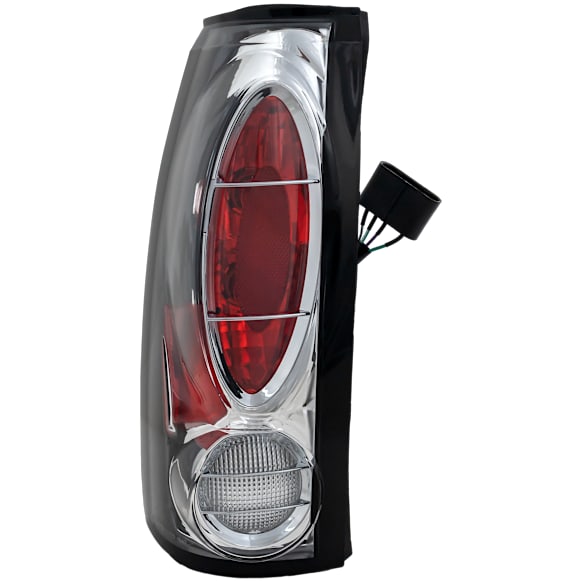 Driver and Passenger Side Tail Light, with Bulbs, Halogen, Clear Lens, Chrome Interior