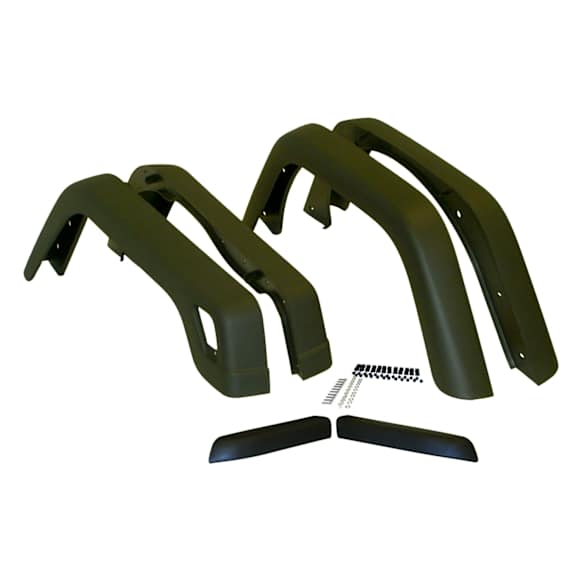 55254918K6 Front and Rear, Driver and Passenger Side Fender Flares, Black