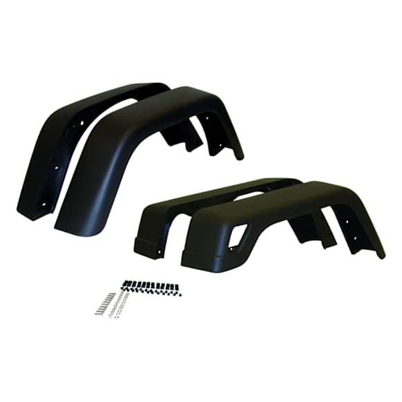 2006 Jeep Wrangler - Front and Rear, Driver and Passenger Side, Fender Flares, TJ Body, Black