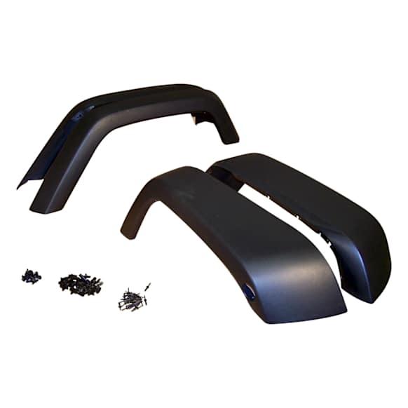 2017 Jeep Wrangler - Front and Rear, Driver and Passenger Side, Fender Flares, Black