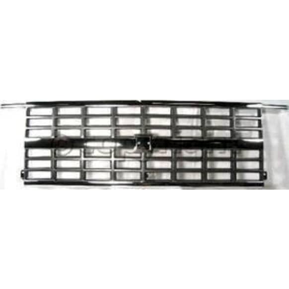 1989 Chevrolet V3500 - Grille, Chrome Shell with Silver Insert, For Models With Dual Headlights