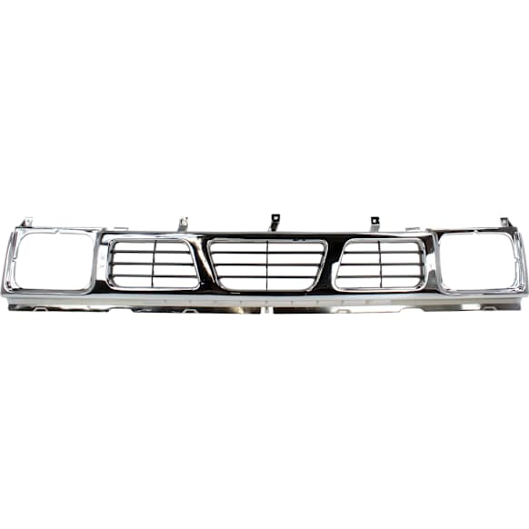1997 Nissan Pickup Base - Grille, Chrome Shell with Gray Insert