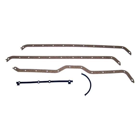1980 Jeep CJ7 - Oil Pan Gasket, 6 Cyl 4.2L, Cork And Rubber, 4 Piece