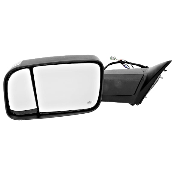 2019 Ram 5500 Base - Driver Side Towing Mirror, Power Adjust, Heated, Textured Black, Manual Folding, In-housing Signal Light, With Blind Spot Glass, No Memory, With Puddle Light, No Auto-Dimming