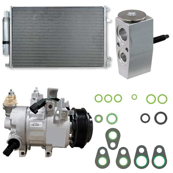 9634568A A/C Compressor, With Clutch, 6-Groove Pulley, 5.0L, 8Cyl