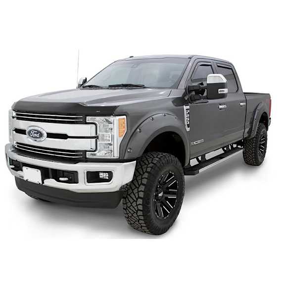 40927-14 Front and Rear, Driver and Passenger Side Fender Flares, White Pocket Style Series