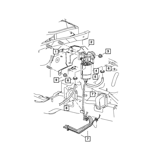 68043086AC Fuel/Water Separator Filter - Direct Fit