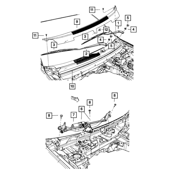68235447AA Wiper Motor