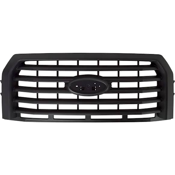 2015 Ford F-150 - Painted Black Shell with Textured Black Insert, For Models With Billet Style Grille, CAPA Certified