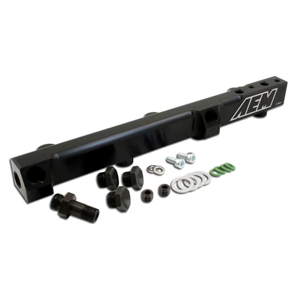 25-104BK Fuel Rail - Anodized Black, Aluminum, Direct Fit, Sold Individually