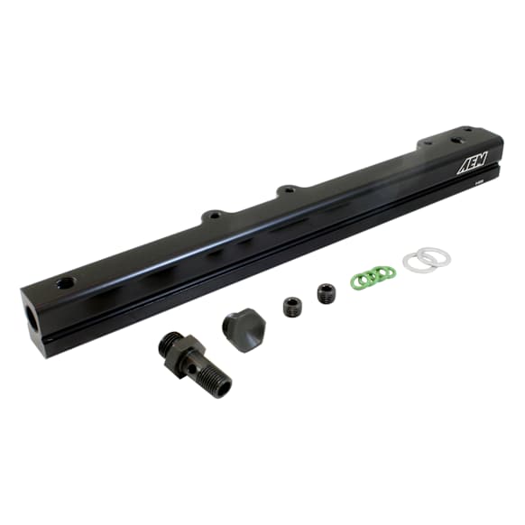25-109BK Fuel Rail - Anodized Black, Aluminum, Direct Fit, Sold Individually