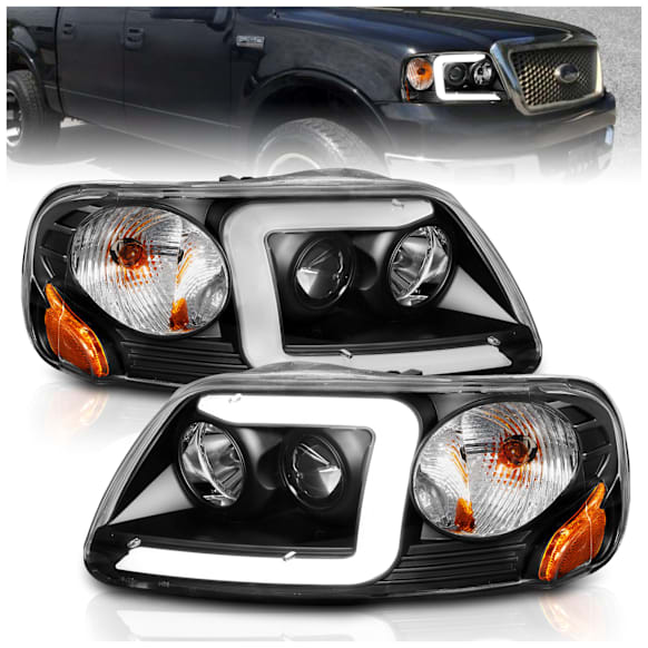 111503 Driver and Passenger Side LED Headlight, With bulb(s), Clear Lens, Black Interior, Projector Series