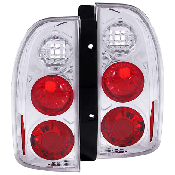 211135 Driver and Passenger Side Halogen Tail Light, Without bulb(s), Clear Lens, Chrome Interior, Euro Series