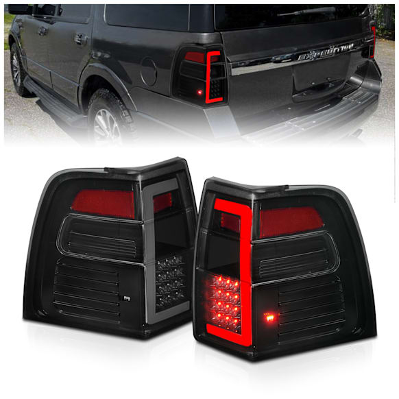2010 Ford Expedition - Driver and Passenger Side LED Tail Light, With bulb(s), Led; With Light Bar Sequential, Smoked Lens, Black Interior, LED Series