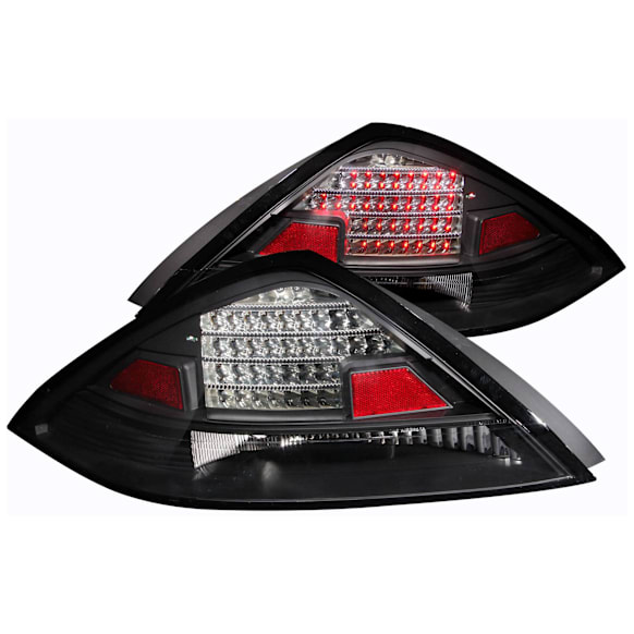 321029 Driver and Passenger Side LED Tail Light, With bulb(s), Clear Lens, Black Interior, LED Series