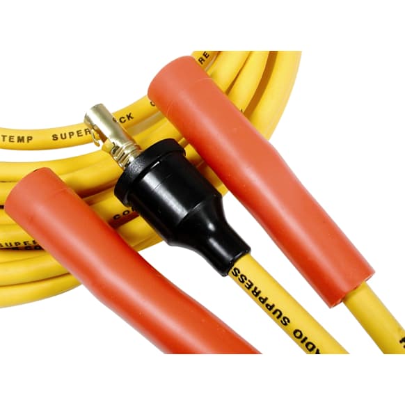 1967 Buick Riviera - Spark Plug Wire, Yellow With Orange Straight Boots, 8mm, Copper Core, For Use With Pre And Post HEI Vehicles, Set of 8, 4000 Series Super Stock Series