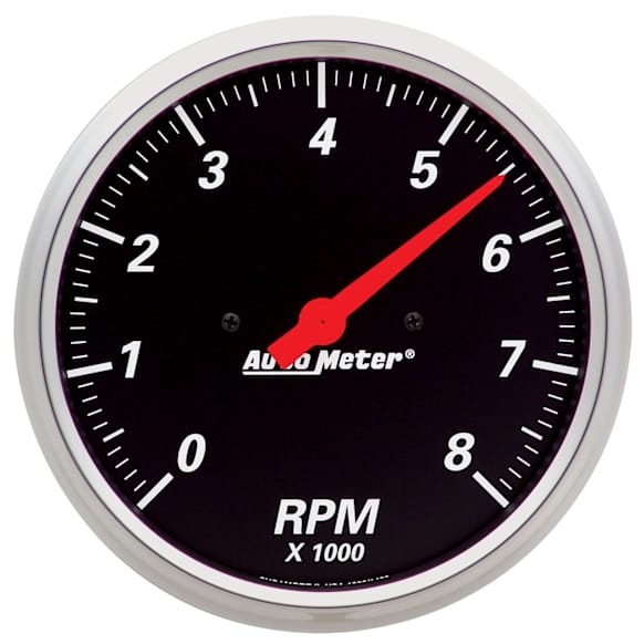 1499 Designer Black Series Gauge, Tachometer, 5in. 8K Rpm, In-Dash.