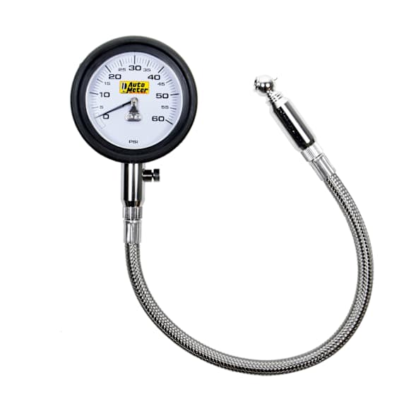 2160 Gauge, Tire Pressure, 0-60Psi, Analog, White 