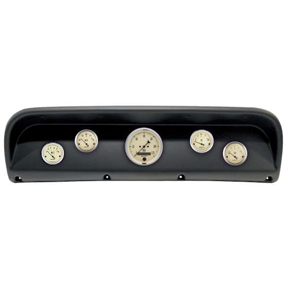 2900-02 Antique Beige Direct Fit Dash Kit, (3 3/8in. X1, 2 1/16in. X4), Ford Truck 67-72.