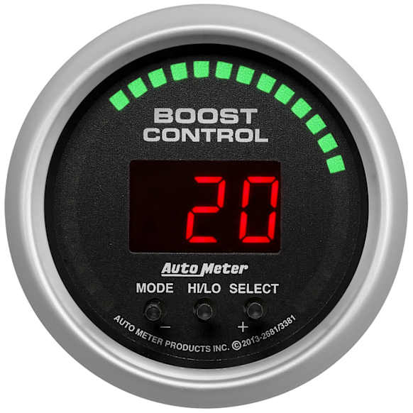3381 Sport-Comp Series Gauge, Boost Controller, 2 1/16in. 30Inhg-30Psi, Incl. Solenoid, Digital.