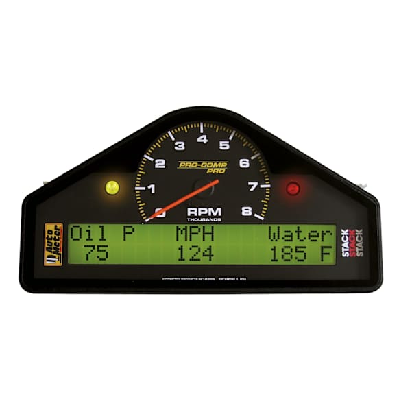 6002 Pro-Comp Street Dash Display, 8K Rpm/Mph/Oilp/Oilt/Wtmp/Volt.
