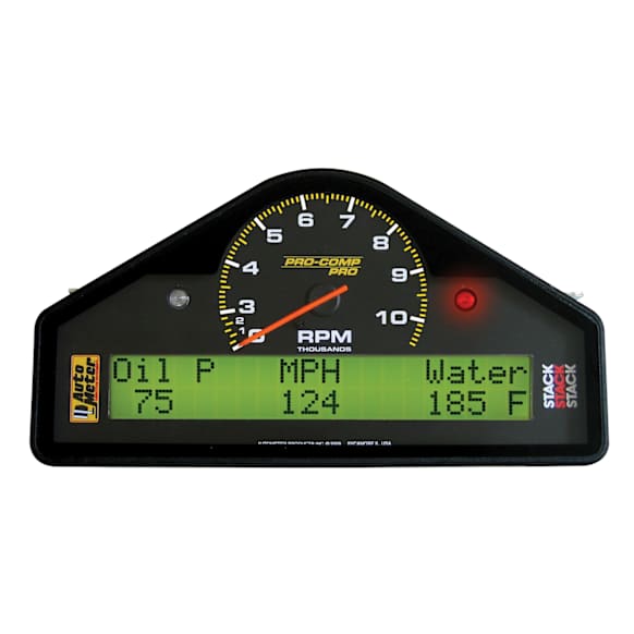 6003 Pro-Comp Street Dash Display, 10.5K Rpm/Mph/Oilp/Oilt/Wtmp/Volt.