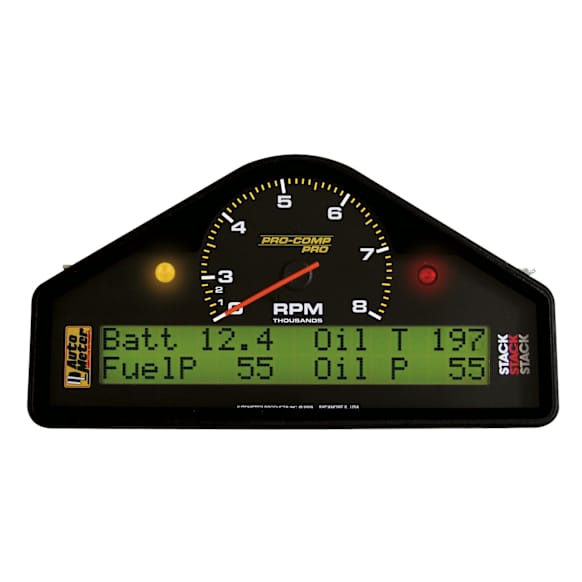 6011 Pro-Comp Race Dash Display, 8K Rpm/Mph/Fuelp/Oilp/Oilt/Wtmp/Volt.