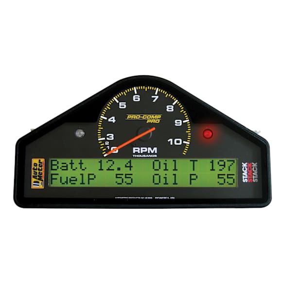 6013 Pro-Comp Race Dash Display, 10.5K Rpm/Mph/Fuelp/Oilp/Oilt/Wtmp/Volt.