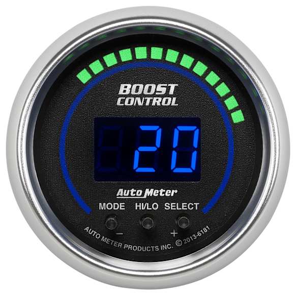6181 Cobalt Series Gauge, Boost Controller, 2 1/16in. 30Inhg-30Psi, Incl. Solenoid, Digital.