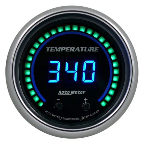 6754-CB Cobalt Elite Series Digital Gauge, Fluid Temperature, 2 1/16in. Two Channel, Selectable.