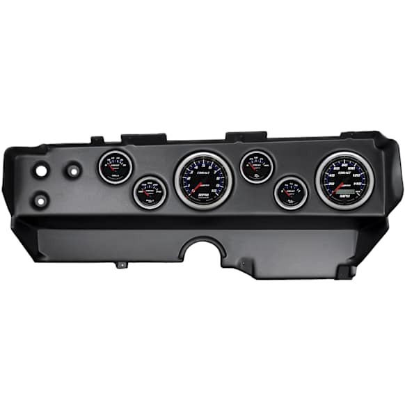 7029-CB Direct Fit Dash Kit, Ebody/Cuda/Challenger 70-74, Tach/Mph/Fuel/Oilp/Wtmp/Volt, Cblt