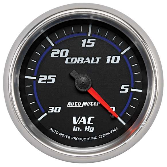 7984 Cobalt Series Gauge, Vacuum, 2 5/8in. 30Inhg, Mechanical.