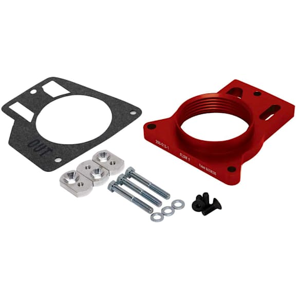 200-512-1 Throttle Body Spacer - Anodized Red, Aluminum, Direct Fit, Sold Individually
