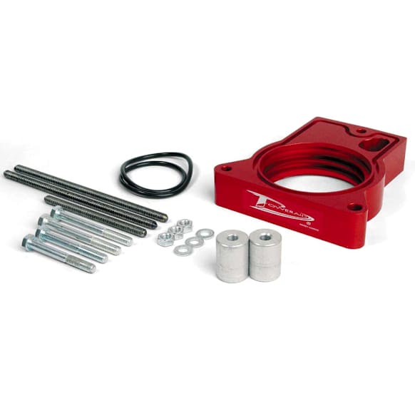 1998 Chevrolet S10 - Throttle Body Spacer - Anodized Red, Aluminum, Direct Fit, Sold Individually