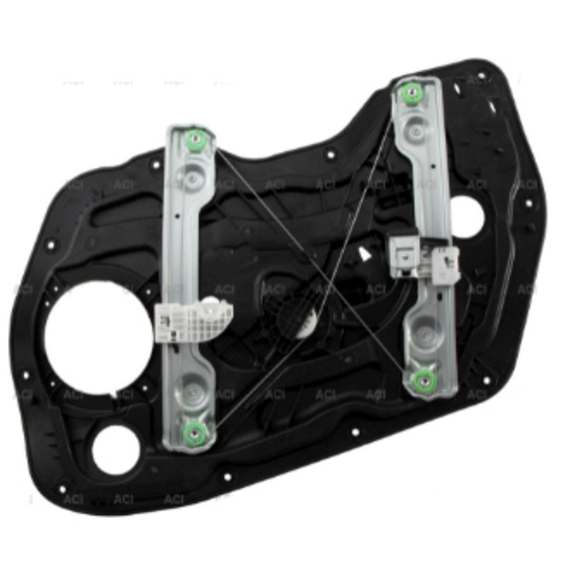 389568 Sedan Front, Driver Side OE Replacement Series Power Window Regulator, With Motor