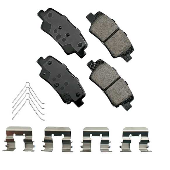 2018 Kia Optima - Rear Ceramic Brake Pad Set, With Pad Wear Sensor Type Mechanical; With abutment clips; With Electric Parking Brake, Pro-ACT Series