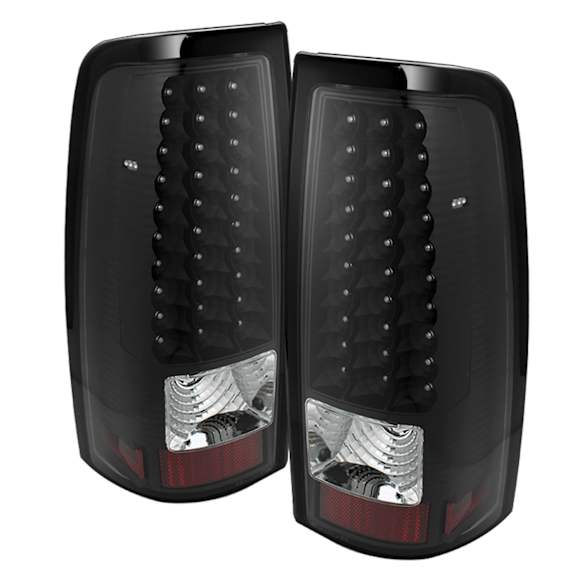 2007 Chevrolet Silverado 1500 HD Classic - Driver and Passenger Side LED Tail Light, With bulb(s),  Uses Stock Bulbs, Clear Lens, Black Interior, Crew Cab Pickup, LED Series