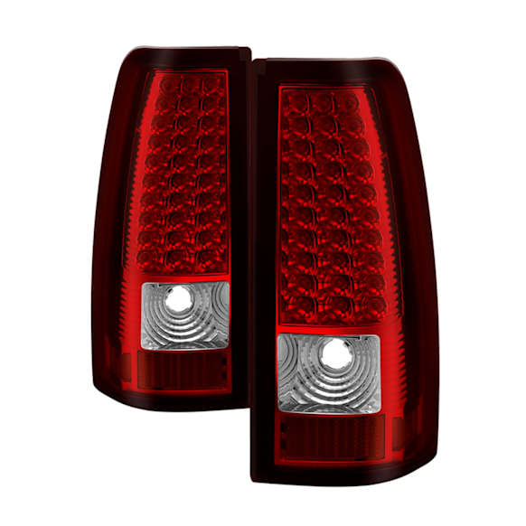 2003 Chevrolet Silverado 2500 - Driver and Passenger Side LED Tail Light, With bulb(s),  Uses Stock Bulbs, Clear Lens, Chrome Interior, Standard Cab Pickup, LED Series