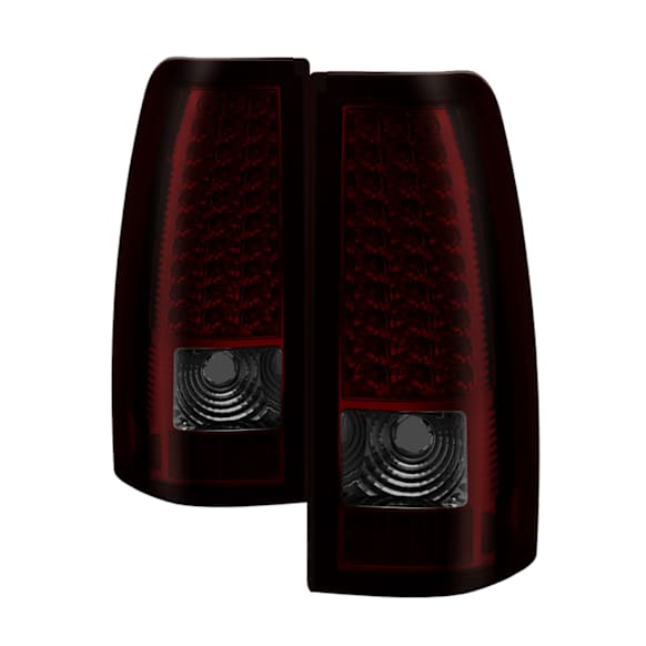 2002 Chevrolet Silverado 2500 - Driver and Passenger Side LED Tail Light, With bulb(s),  Uses Stock Bulbs, Smoked Lens, Chrome Interior, Standard Cab Pickup, LED Series