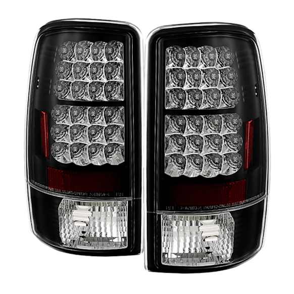 2001 Chevrolet Tahoe - Driver and Passenger Side LED Tail Light, With bulb(s), 4-Door Uses Stock Bulbs, Lift Gate Style Only, Clear Lens, Black Interior, Sport Utility, LED Series