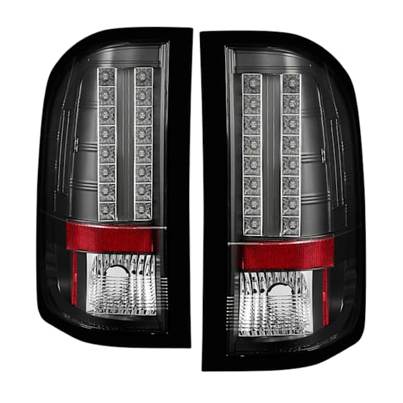 2011 Chevrolet Silverado 2500 HD - Driver and Passenger Side LED Tail Light, With bulb(s), Clear Lens, Black Interior, LED Series
