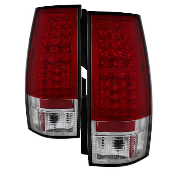 2007 GMC Yukon - Driver and Passenger Side LED Tail Light, With bulb(s),  Uses Stock Bulbs, Clear Lens, Chrome Interior, Sport Utility, LED Series
