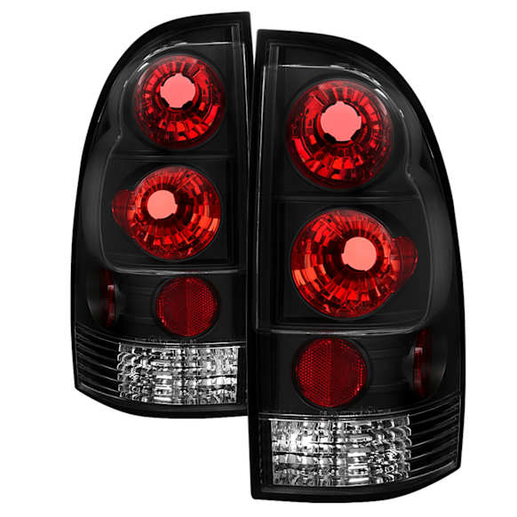 2015 Toyota Tacoma - Driver and Passenger Side Halogen Tail Light, Without bulb(s), Crew Cab Pickup, Clear Lens, Black Interior, Euro Series