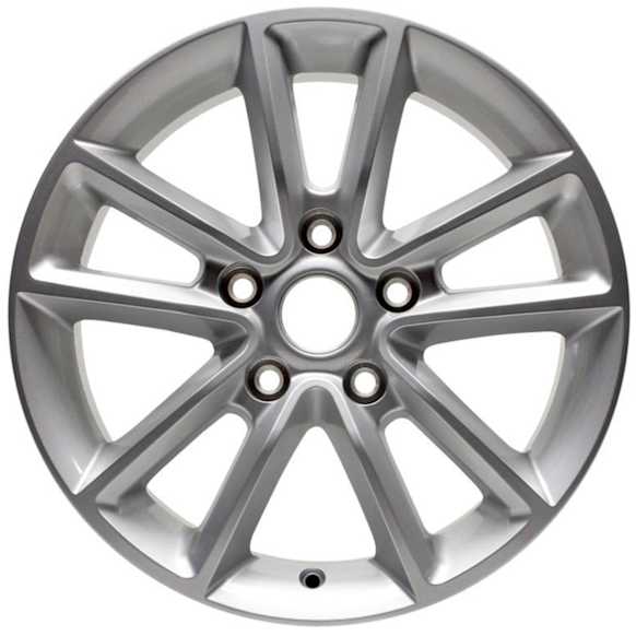 ALY02399U20N Aluminum Silver Wheel, 17 in. X 6.5 in., 5 x 5 in. Bolt Pattern
