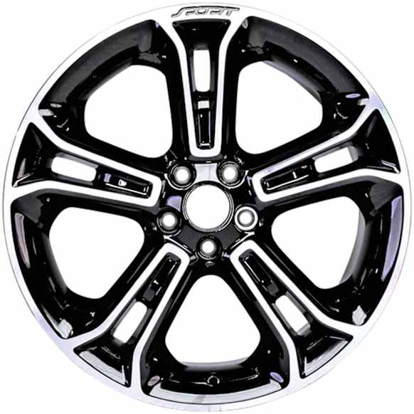 ALY03949U45N Aluminum Painted Black Wheel, 20 in. X 9 in., 5 x 4.5 in. Bolt Pattern
